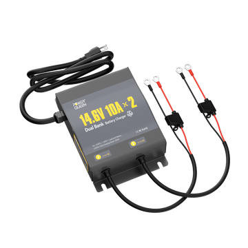 Chargeur de batterie Power Queen 14,6 V 20 A LiFePO4 pour batterie 12 V LiFePO4