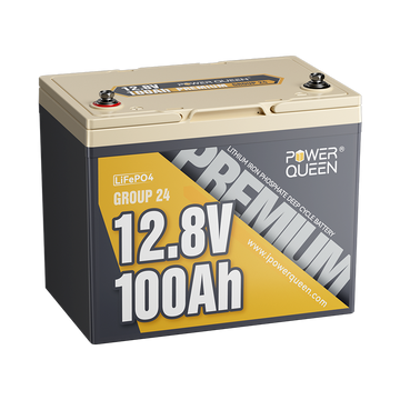 Power Queen 12V 100Ah Group 24 LiFePO4 Battery