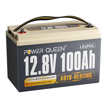 Power Queen 12V 100Ah Self-Heating LiFePO4 Battery