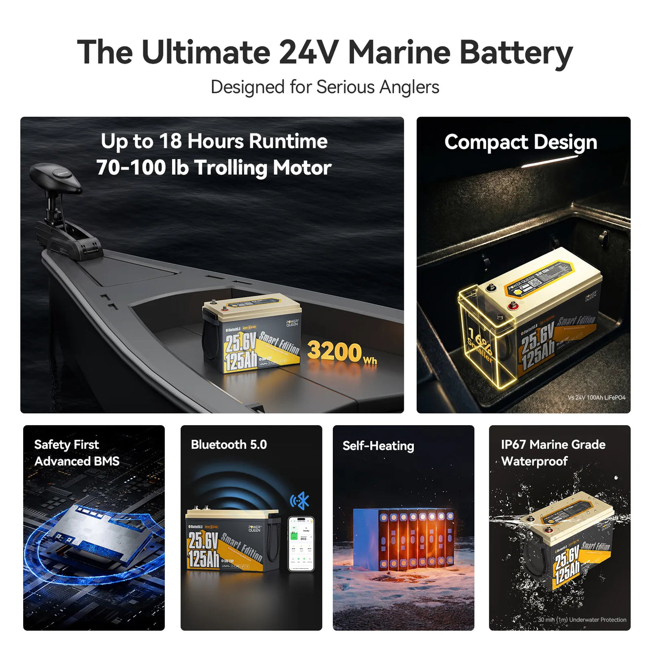 Batterie LiFePO4 Power Queen 12 V 200 Ah