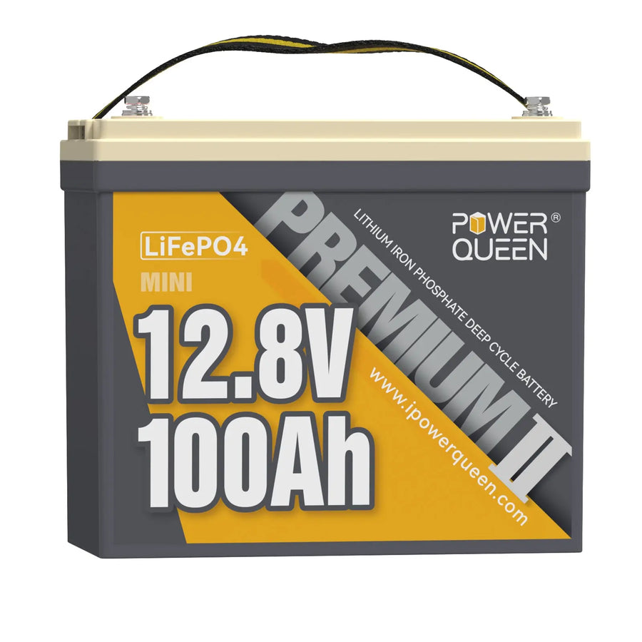[Only C$419.99]Power Queen 12V 100Ah Mini LiFePO4 Battery, Built-in 100A BMS