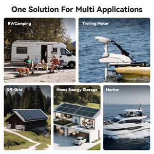 Power Queen 12V 125Ah Group27 Smart Deep Cycle Lithium Battery