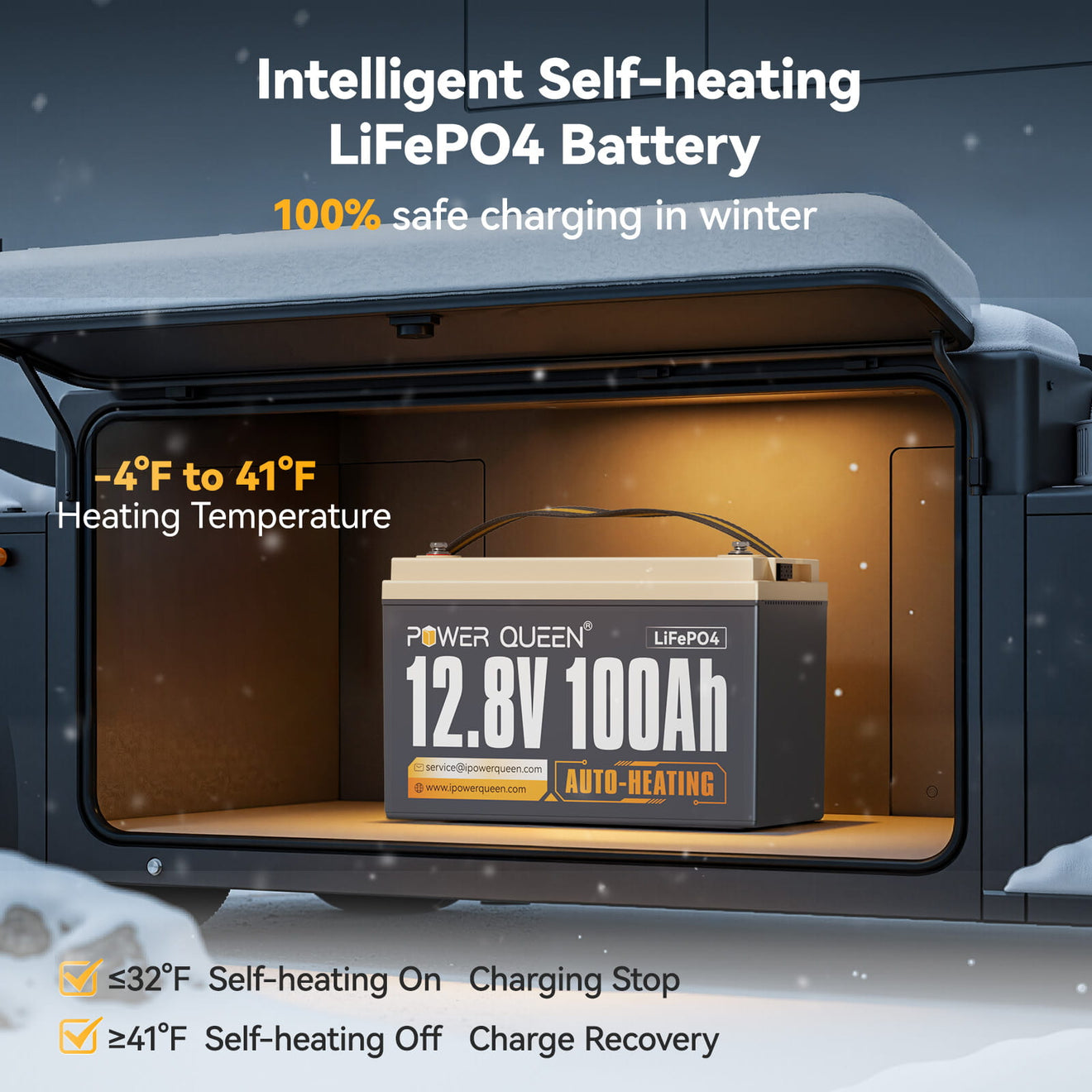 Self-Heating LiFePO4 Battery
