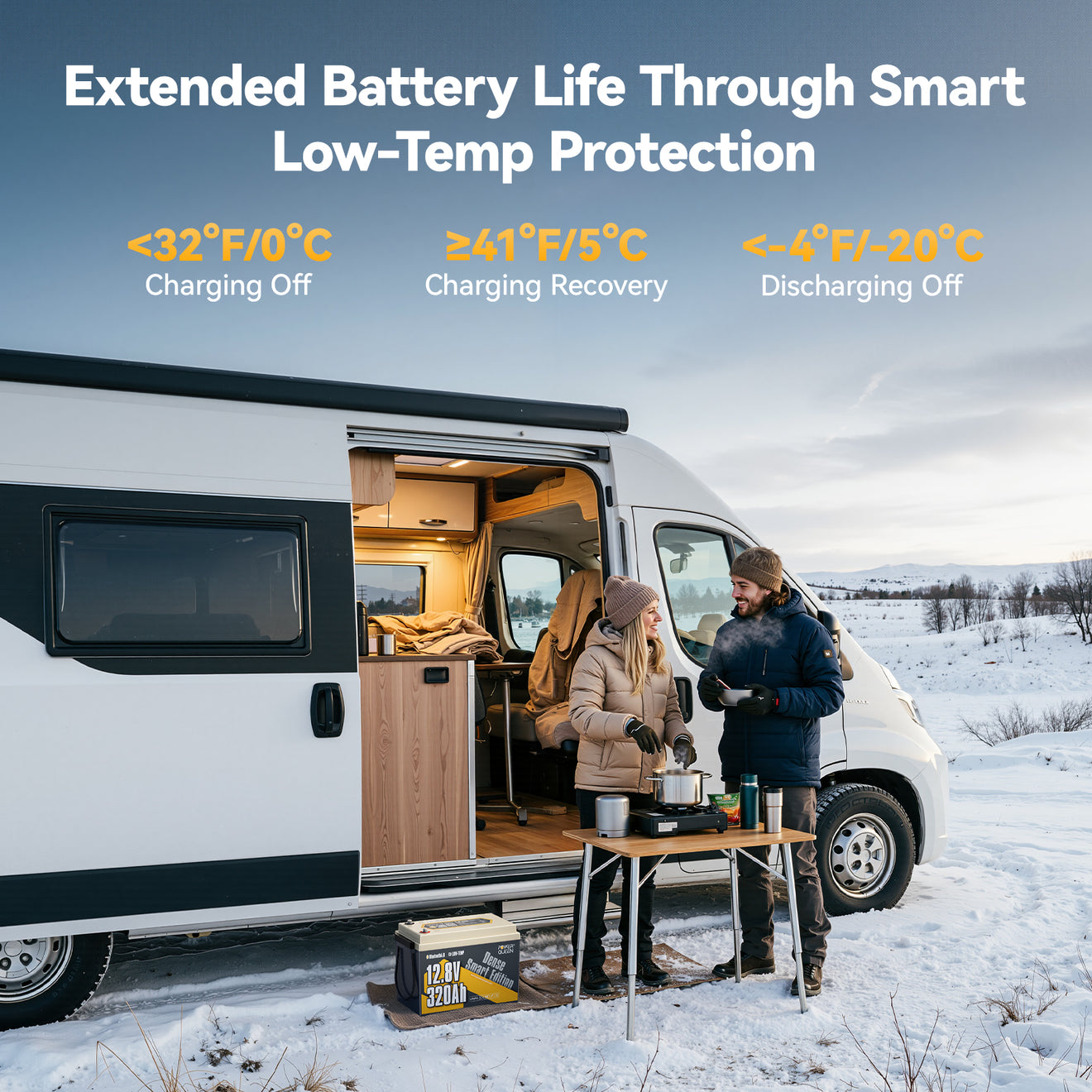 Batterie LiFePO4 Power Queen 12 V 200 Ah