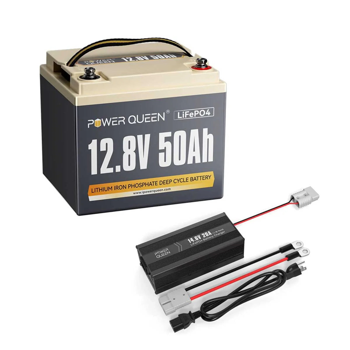 Power Queen 12V 50Ah LiFePO4 Battery