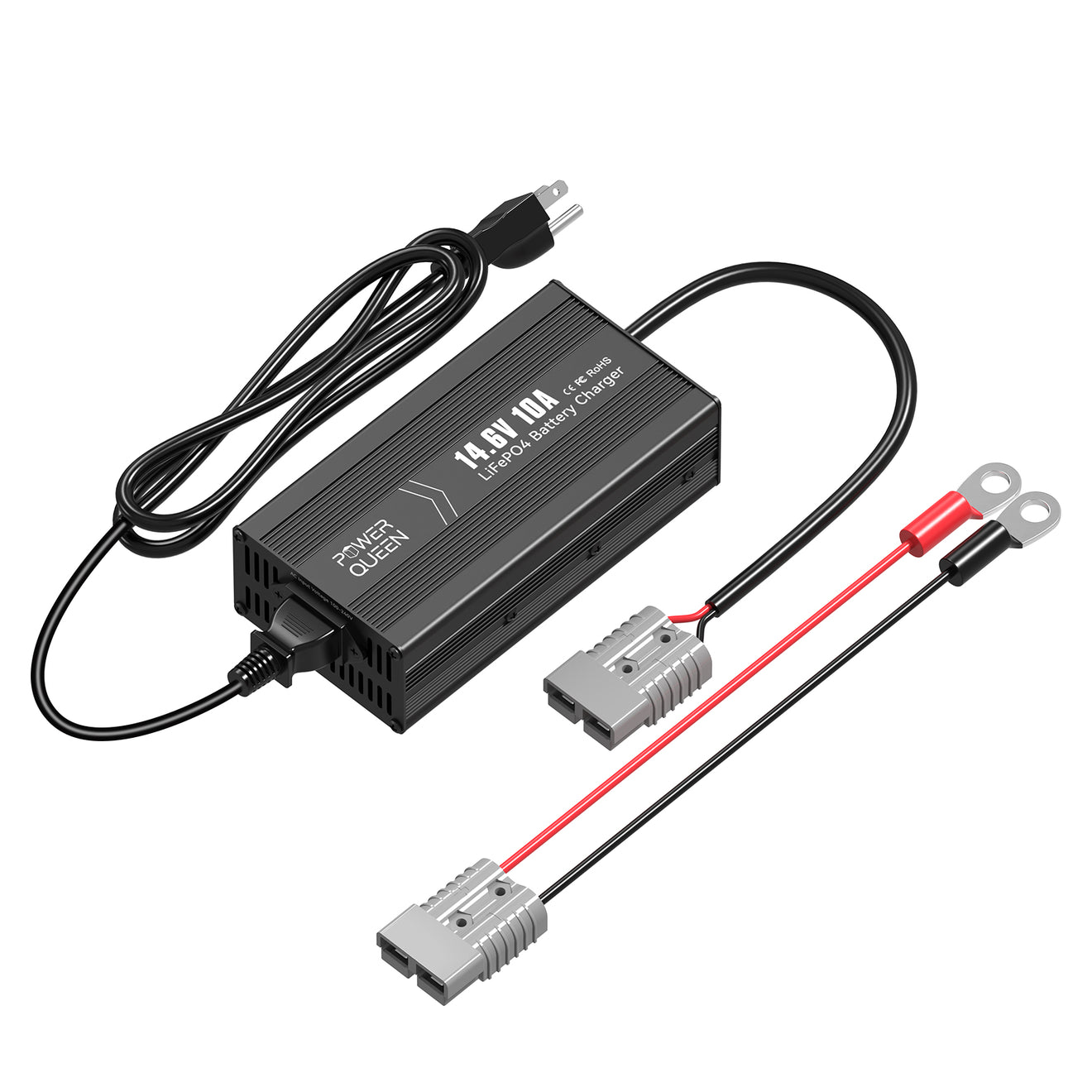 Chargeur de batterie Power Queen 14,6 V 10 A LiFePO4 pour batterie 12 V LiFePO4 