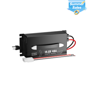 Power Queen 14.6V 40A LiFePO4 Battery Charger for 12V LiFePO4 Battery