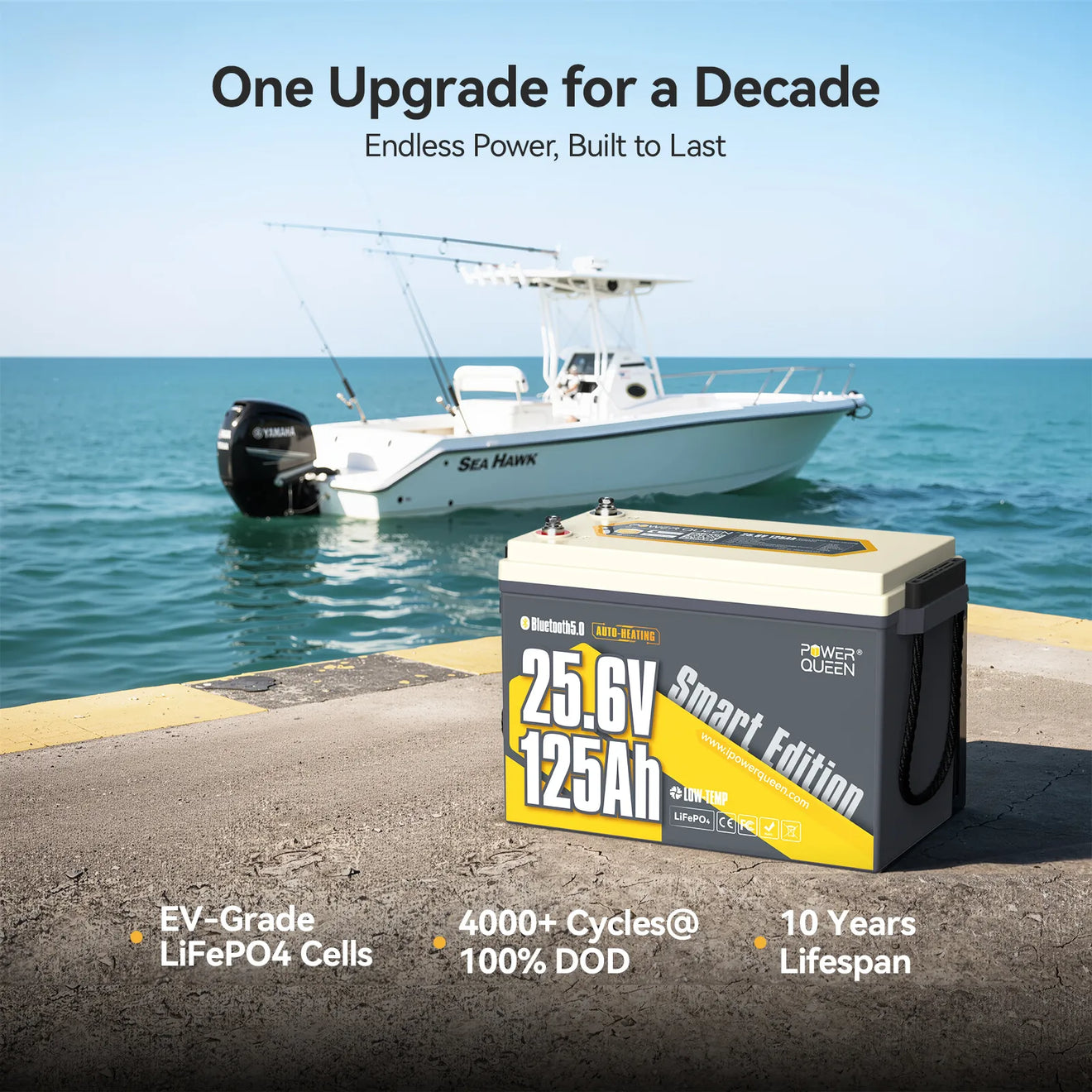 Batterie LiFePO4 Power Queen 12 V 200 Ah
