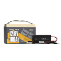 Batterie LiFePO4 intelligente basse température Power Queen 12 V 100 Ah + chargeur 14,6 V 20 A