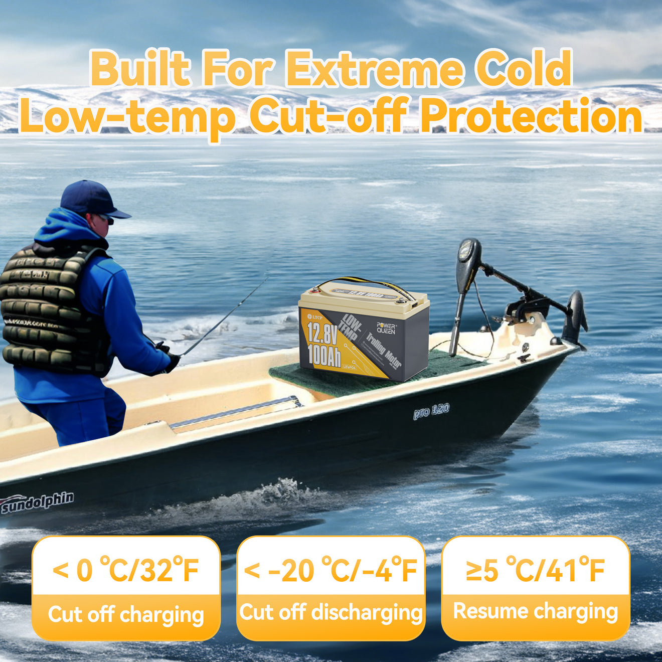 12V100Ah Battery fro Trolling Motor 