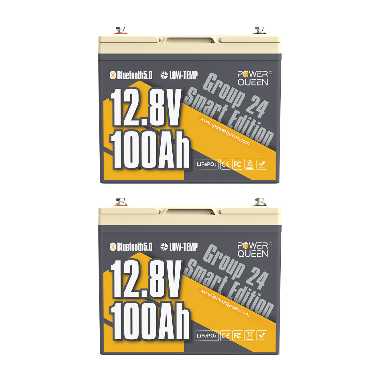 [Like New] Power Queen 12V 100Ah Group 24 Deep Cycle Lithium Battery