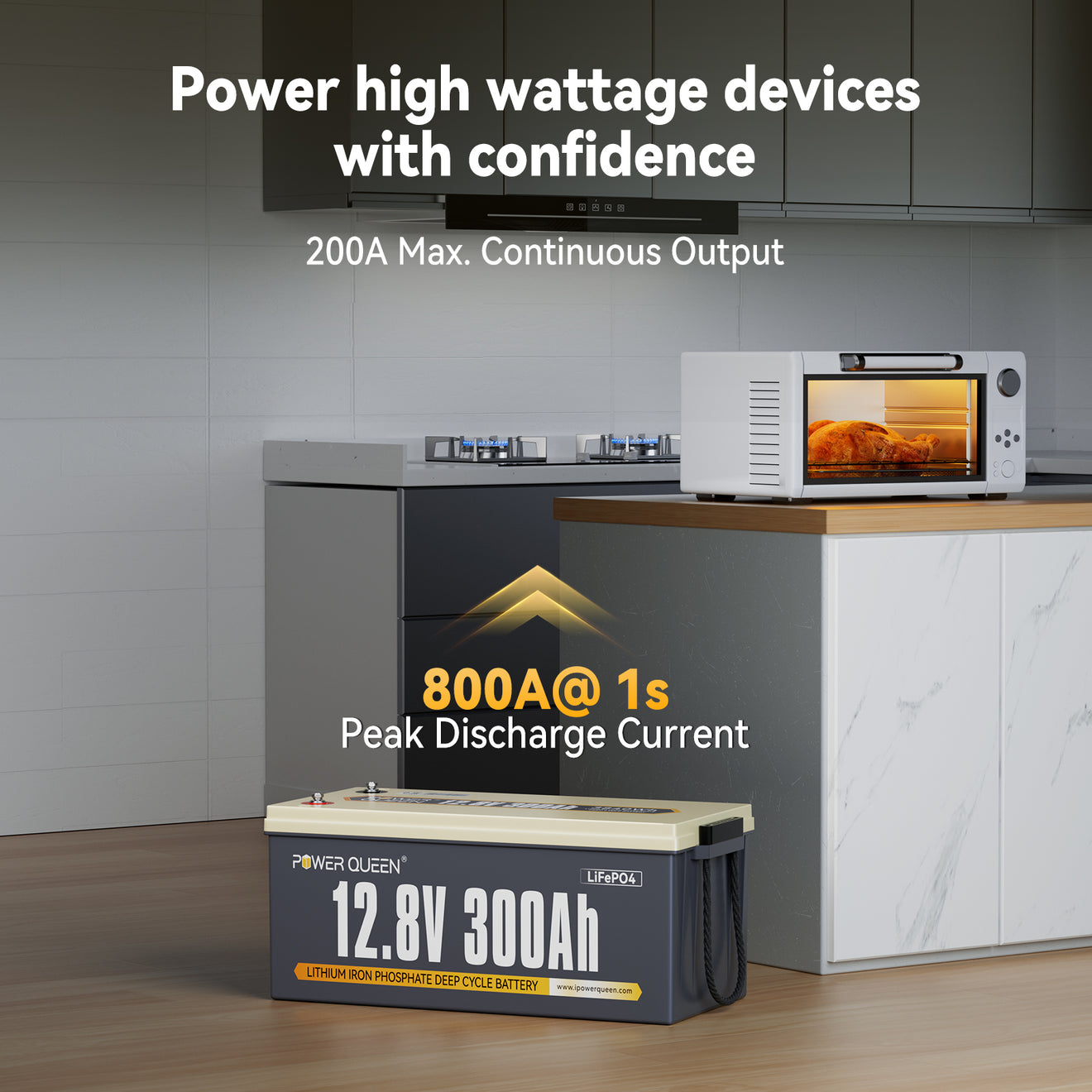 Power Queen 12V 300Ah LiFePO4 Battery