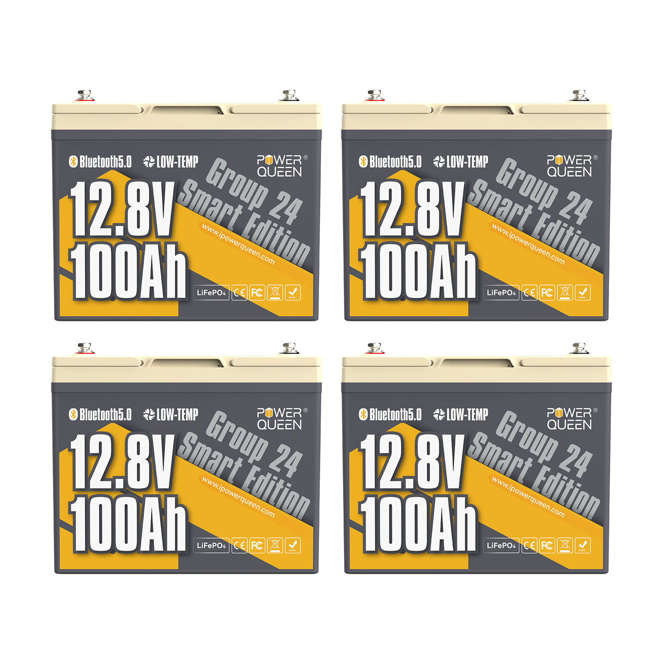 [Like New] Power Queen 12V 100Ah Group 24 Deep Cycle Lithium Battery
