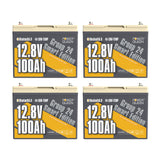 Power Queen 12V 100Ah Group 24 Smart Deep Cycle Lithium Battery