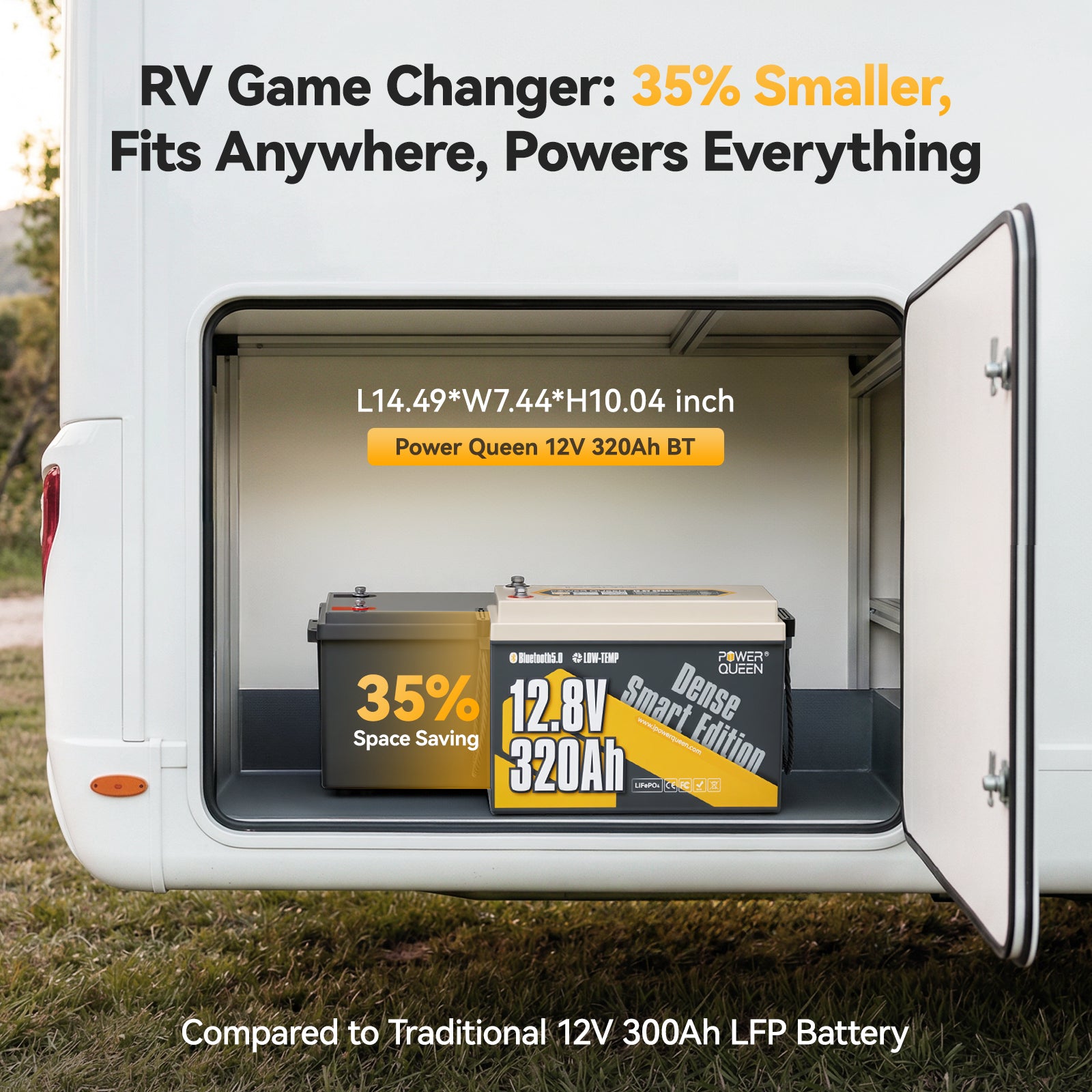 Batterie LiFePO4 Power Queen 12 V 200 Ah