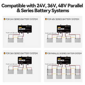 Power Queen Battery Balancer 48V Battery Equalizer for 24V/36V/48V Battery Bank