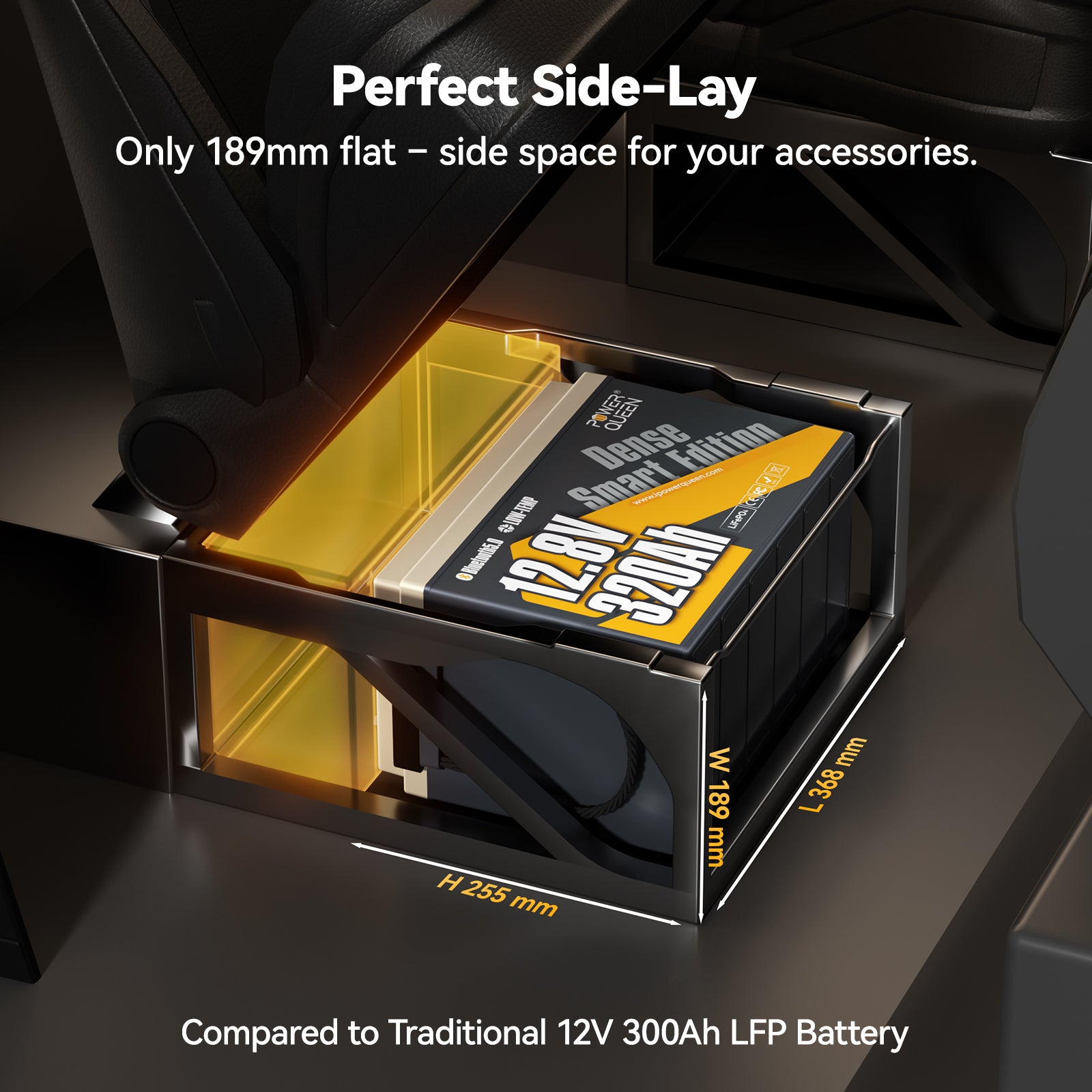 Batterie LiFePO4 Power Queen 12 V 200 Ah