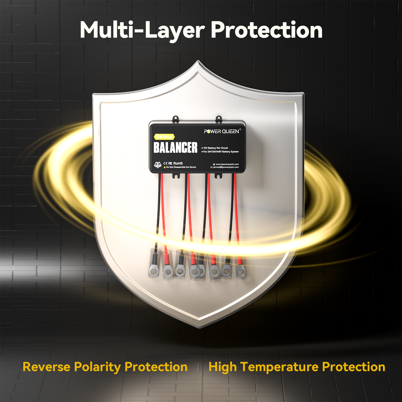 Power Queen Battery Balancer 48V Battery Equalizer for 24V/36V/48V Battery Bank