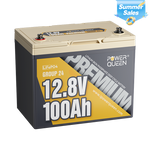 Power Queen 12V 100Ah Group 24 LiFePO4 Battery