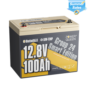 [Like New] Power Queen 12V 100Ah Group 24 Deep Cycle Lithium Battery