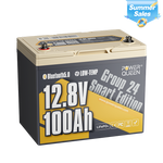 [Like New] Power Queen 12V 100Ah Group 24 Deep Cycle Lithium Battery