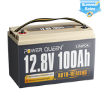 Power Queen 12V 100Ah Self-Heating LiFePO4 Battery