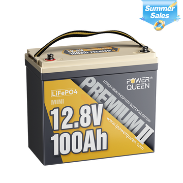 Power Queen 12V 100Ah Mini LiFePO4 Battery