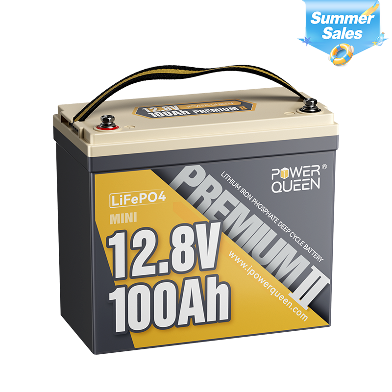 Power Queen 12V 100Ah Mini LiFePO4 Battery