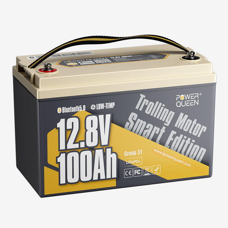 [Like New] Power Queen 12V 100Ah Low-Temp Deep Cycle Lithium Battery