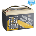 Power Queen 12V 100Ah Low-Temp Smart Deep Cycle Lithium Battery