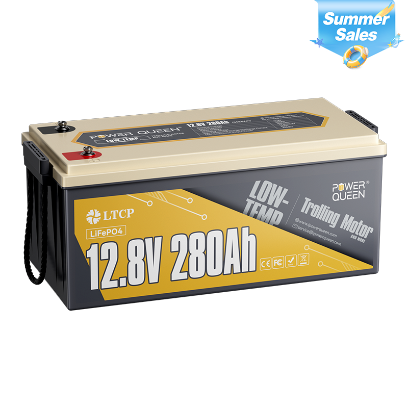 Power Queen 12V 280Ah Low-Temp Deep Cycle LiFePO4 Battery