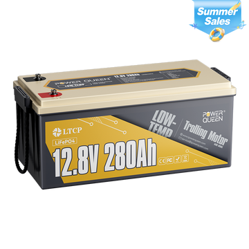 Power Queen 12V 280Ah Low-Temp Deep Cycle LiFePO4 Battery