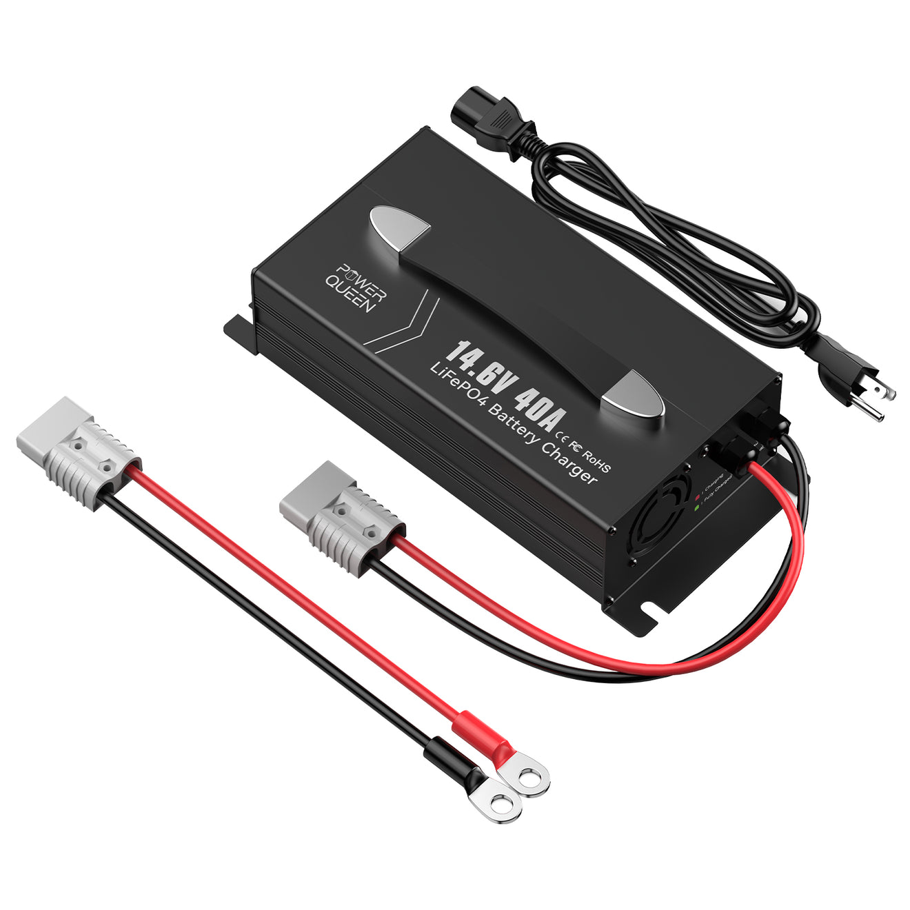 Power Queen 14.6V 40A LiFePO4 Battery Charger for 12V LiFePO4 Battery
