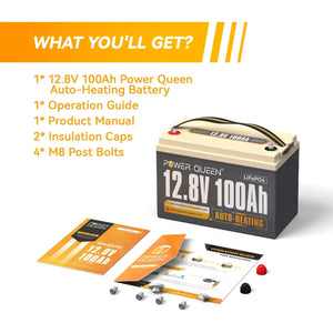 [Très bien] Batterie LiFePO4 auto-chauffante Power Queen 12 V 100 Ah
