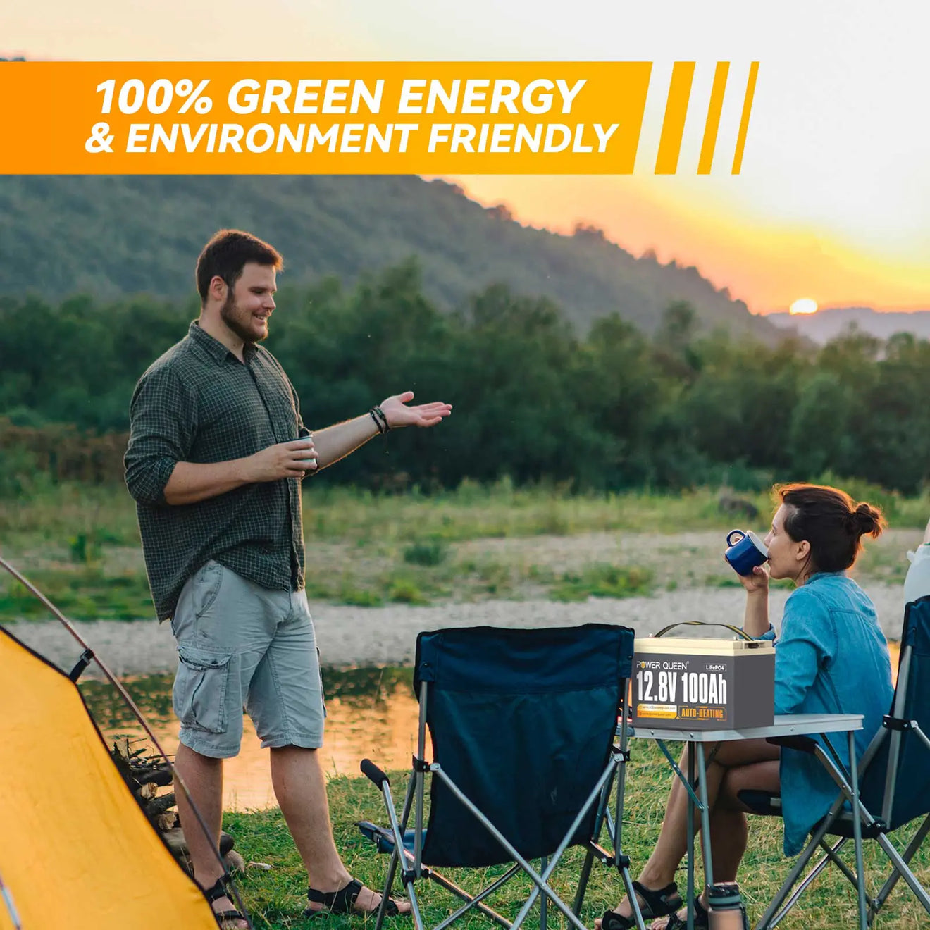 [Très bien] Batterie LiFePO4 auto-chauffante Power Queen 12 V 100 Ah