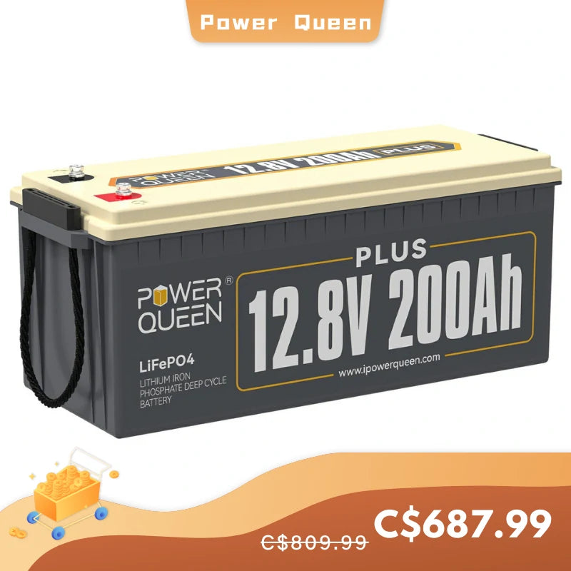 Power Queen 12V 200Ah Plus LiFePO4 Battery