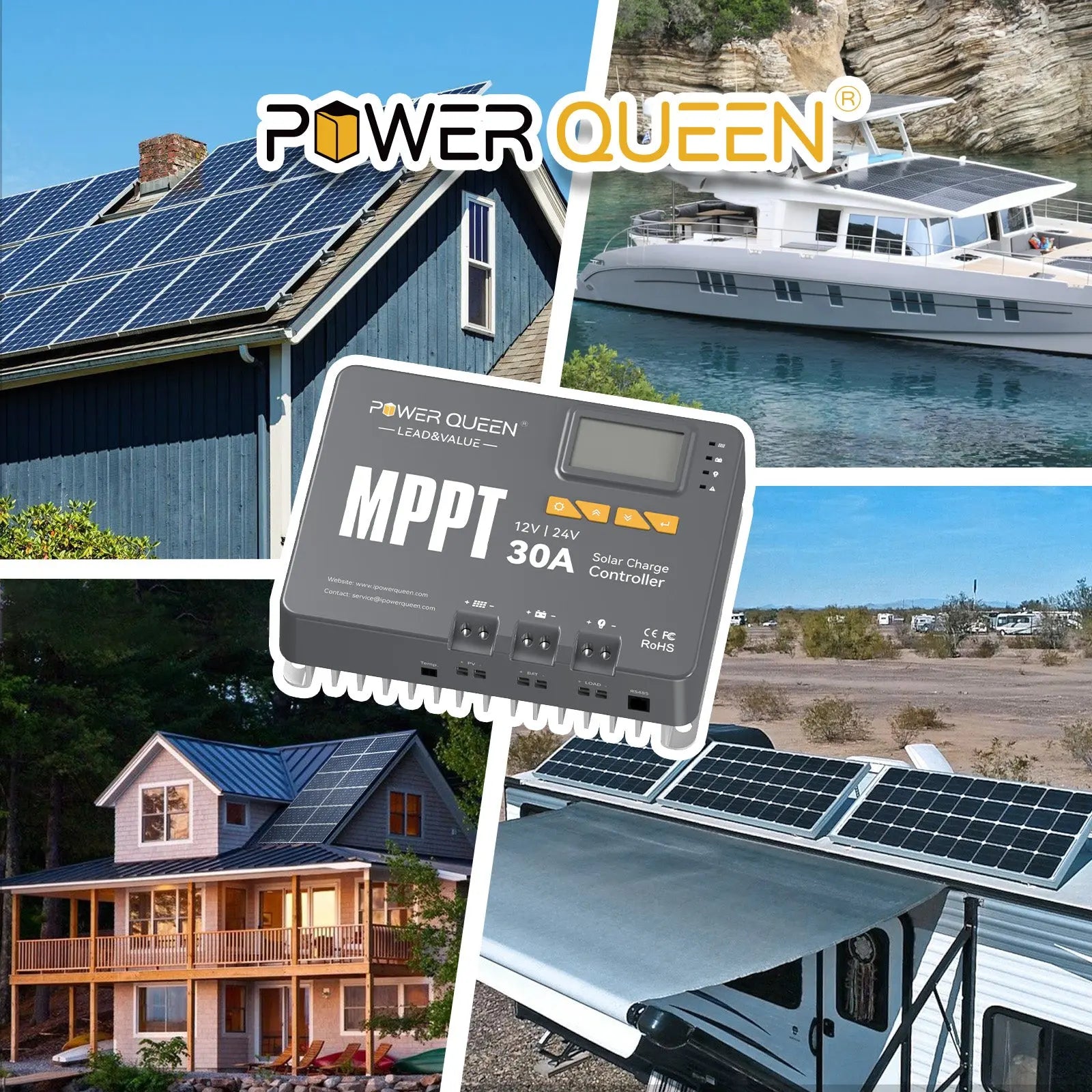 Power-Queen-12V-24V-MPPT-Charge-controller-perfect-for-solar-system