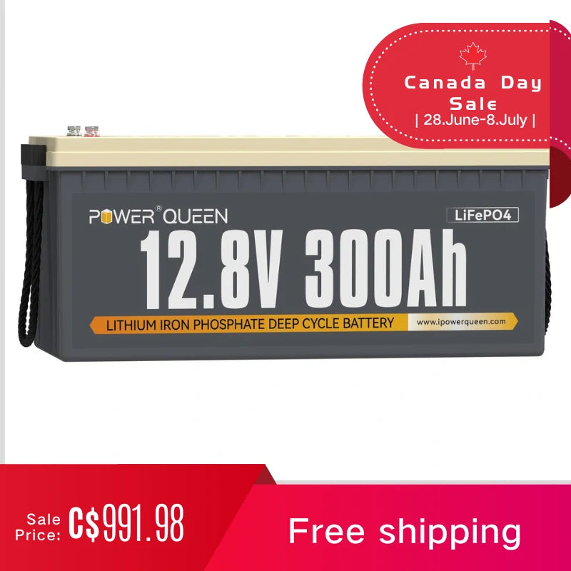 Power-Queen-12V-300Ah-LiFePO4-Battery-suitable-for-off-grid-live-RV-Camper-marine-battery-Canada-day-sale-991.98-CAD