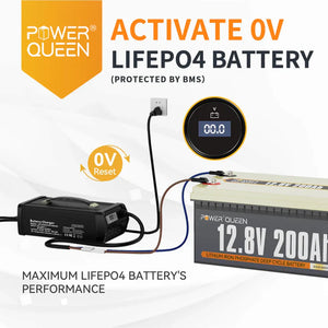 [Like New] Power Queen 14.6V 40A Portable LiFePO4 Battery Charger for 12V LiFePO4 Battery