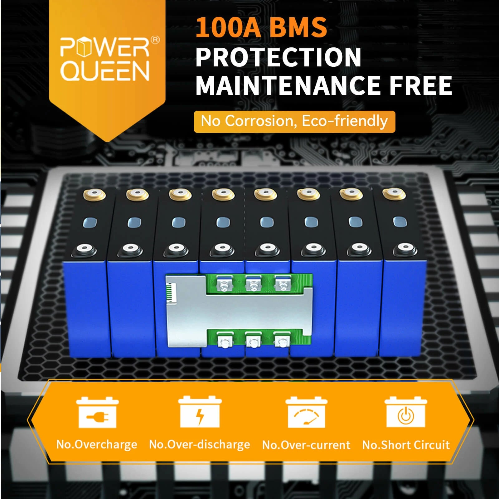 Power-Queen-24volt-100Ah-Lithium-iron-phosphate-battery-management-system