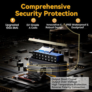 Power Queen 24V 100Ah LiFePO4 Battery + 29.2V 20A Charger