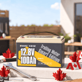 [⚡Subscribe & Save — C$385] Power Queen 12V 100Ah Low-Temp Smart Deep Cycle Lithium Battery