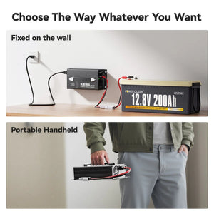 [Like New] Power Queen 14.6V 40A Portable LiFePO4 Battery Charger for 12V LiFePO4 Battery