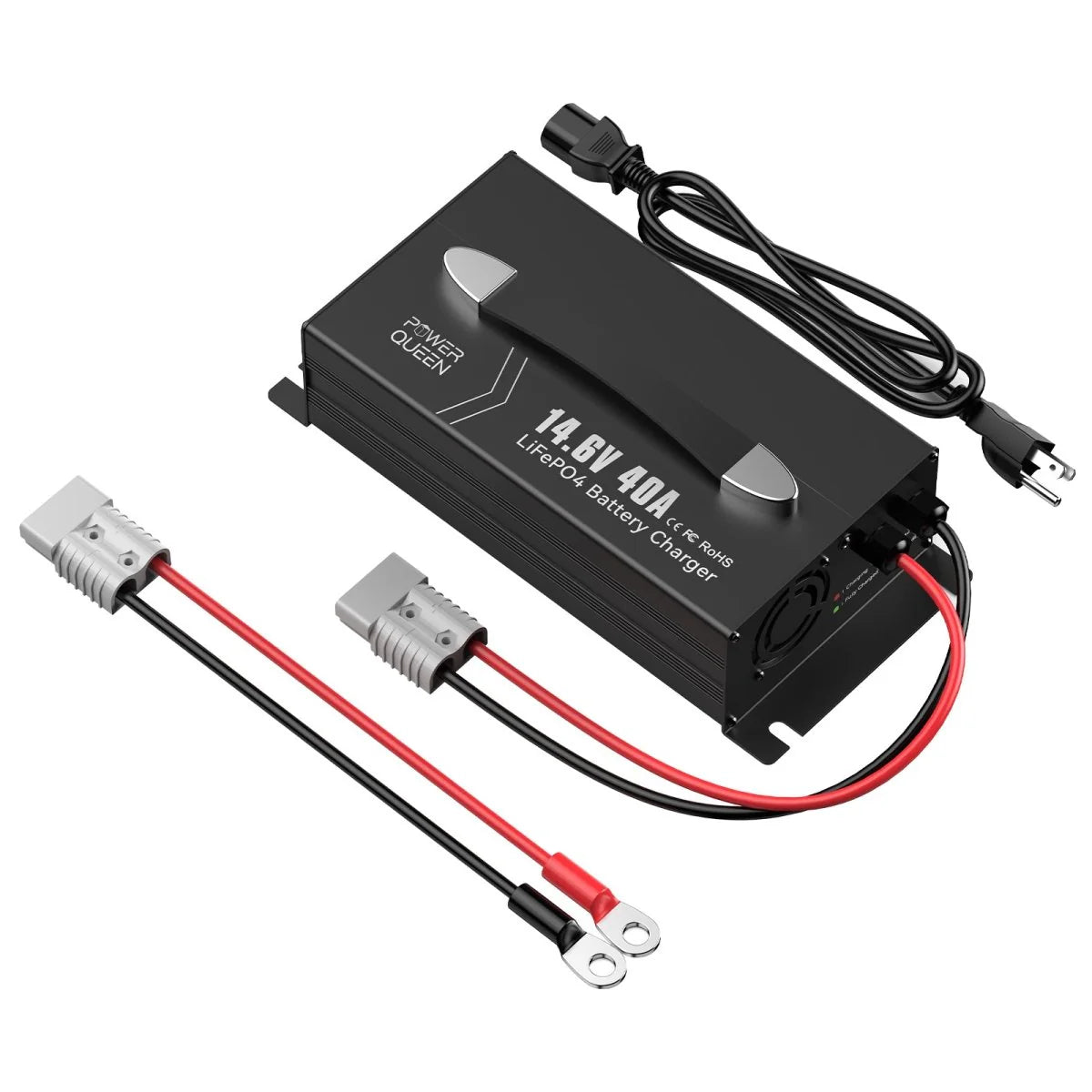 [Like New] Power Queen 14.6V 40A Portable LiFePO4 Battery Charger for 12V LiFePO4 Battery