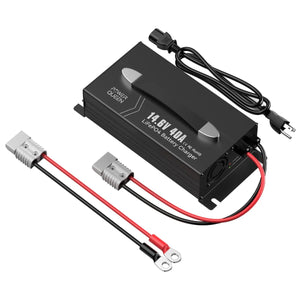 [Like New] Power Queen 14.6V 40A Portable LiFePO4 Battery Charger for 12V LiFePO4 Battery