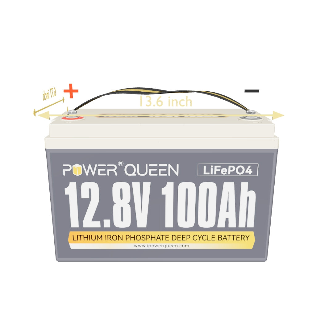 Power Queen 12V 100Ah LiFePO4 Battery + 14.6V 20A Charger