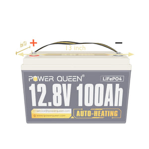 Power Queen 12V 100Ah Self-Heating LiFePO4 Battery