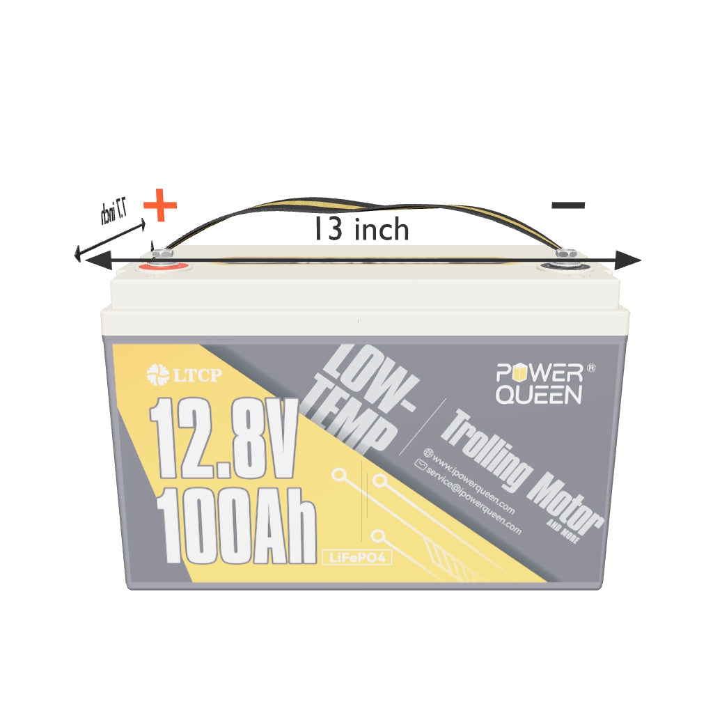 Power Queen 12V 100Ah Low-Temp Deep Cycle Lithium Battery