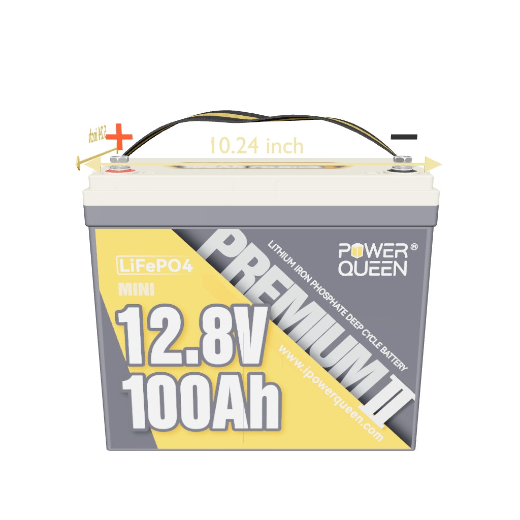 Power Queen 12V 100Ah Mini LiFePO4 Battery