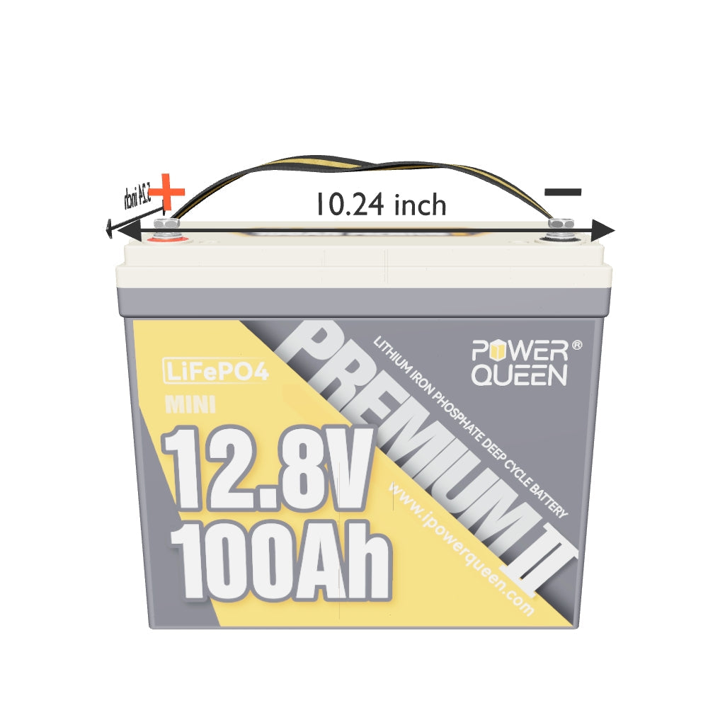 Power Queen 12V 100Ah Mini LiFePO4 Battery